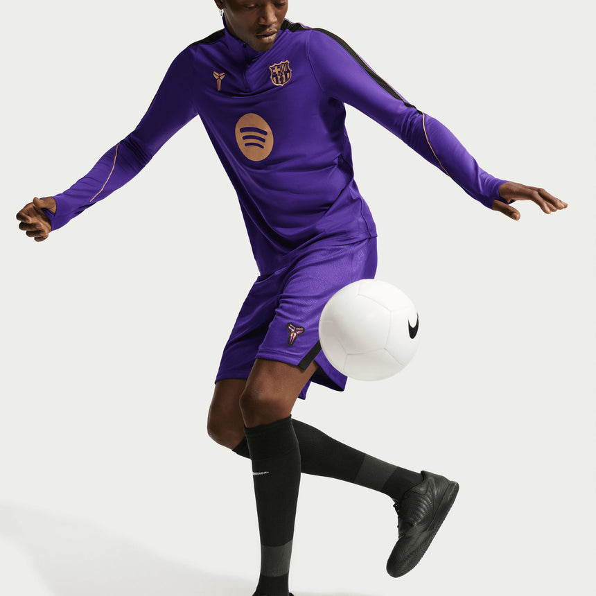 Nike FC Barcelona Men's Away Kobe Strike Drill Top Purple/Gold Model