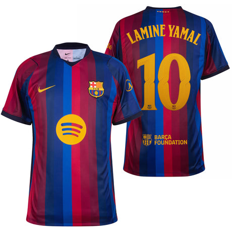 Nike FC Barcelona Men's Home Stadium 2026/27 Jersey w/ Lamine Yamal #10 Navy/Blue Both