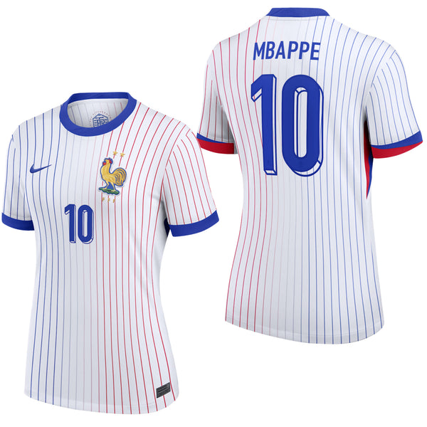 Nike France Women's Away Stadium 2024/25 Jersey w/ Mbappe #10