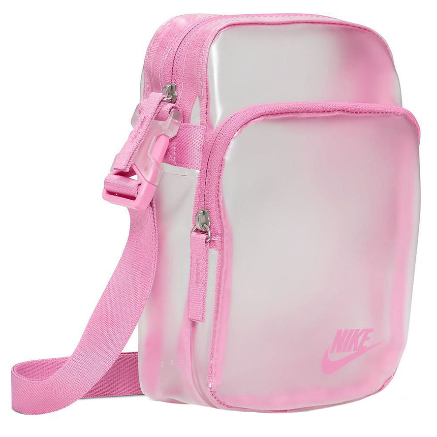 Nike Heritage Crystal Crossbody Bag (4L) Clear/Magic Flamingo Front