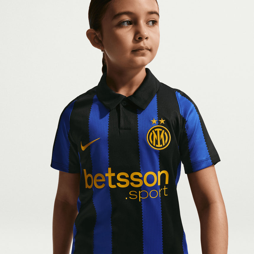 Nike Inter Milan Kids Home Stadium 2026/27 Jersey Blue/Black/University Gold Sleeve