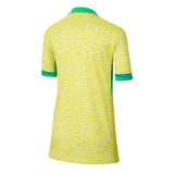Nike Kids Brazil 2024/25 Home Jersey Yellow/Green Back