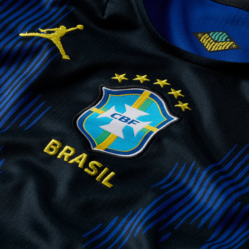 Nike Kids Brazil 2026/27 Away Jordan Jersey Old Royal/Black Crest