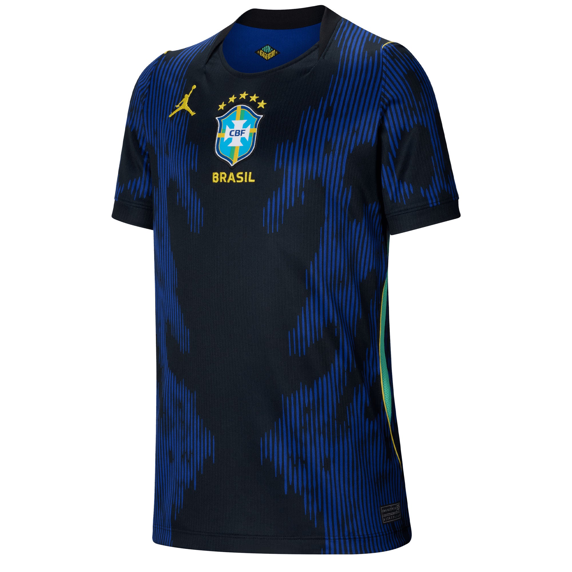 Jordan Brazil Kids Away Stadium Soccer Jersey World Cup 2026