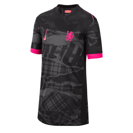 Nike Kids Chelsea 2024/25 Third Jersey Black/Pink Front