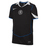 Nike Kids Chelsea 2025/26 Third Jersey Black/Silver/Blue Front
