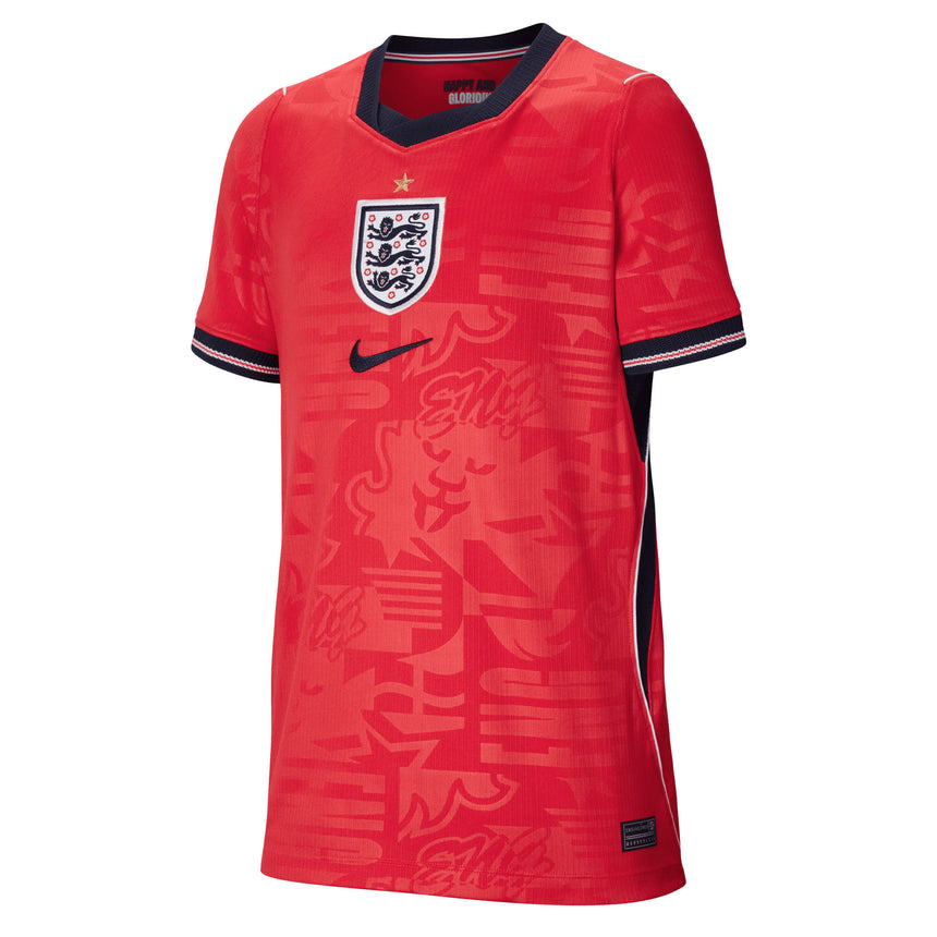 Nike Kids England World Cup 2026 Away Jersey Red Front