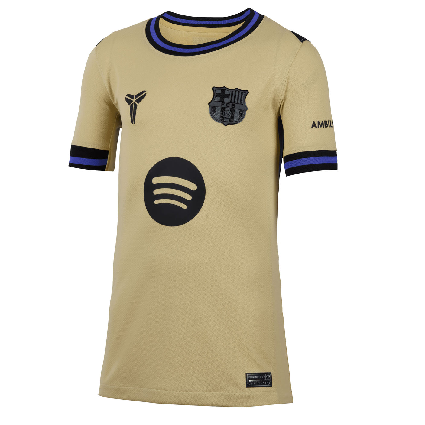 Nike Kids FC Barcelona 2025/26 Away Jersey Team Gold/Persian Violet/Black Front
