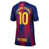 Nike Kids FC Barcelona 2025/26 Dri-FIT ADV Home Jersey w/ Lamine Yamal #10 Printing Back