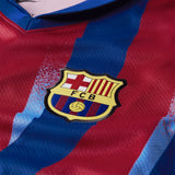 Nike Kids FC Barcelona 2025/26 Fourth Jersey Gym Blue/Red Crest