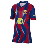 Nike Kids FC Barcelona 2025/26 Fourth Jersey Gym Blue/Red Front