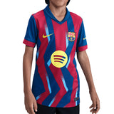 Nike Kids FC Barcelona 2025/26 Fourth Jersey Gym Blue/Red Logo