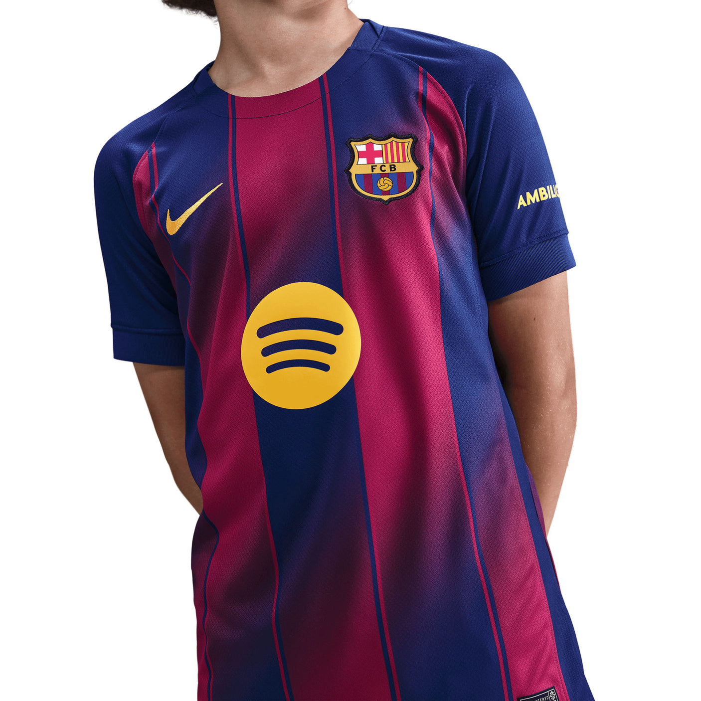 Nike Kids FC Barcelona 2025/26 Home Jersey Royal Blue/Red Crest