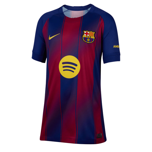 Nike Kids FC Barcelona 2025/26 Home Jersey Royal Blue/Red Front