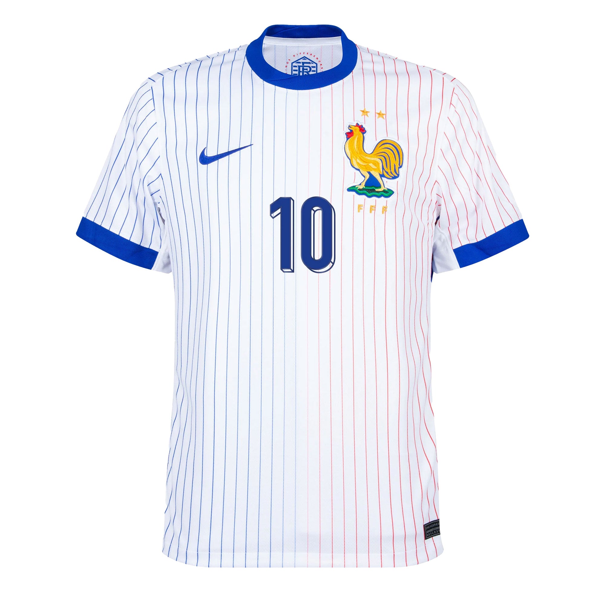 Nike France Youth Away Stadium 2024/25 Soccer Jersey w/ Mbappe #10