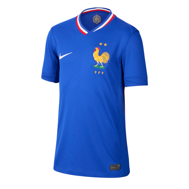 Nike Kids France 2024/25 Home Jersey Blue Front