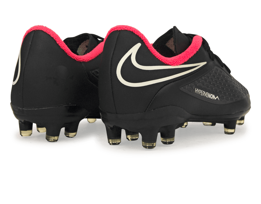 Nike Kids Hypervenom Phelon FG Black/Hyper Punch Heel