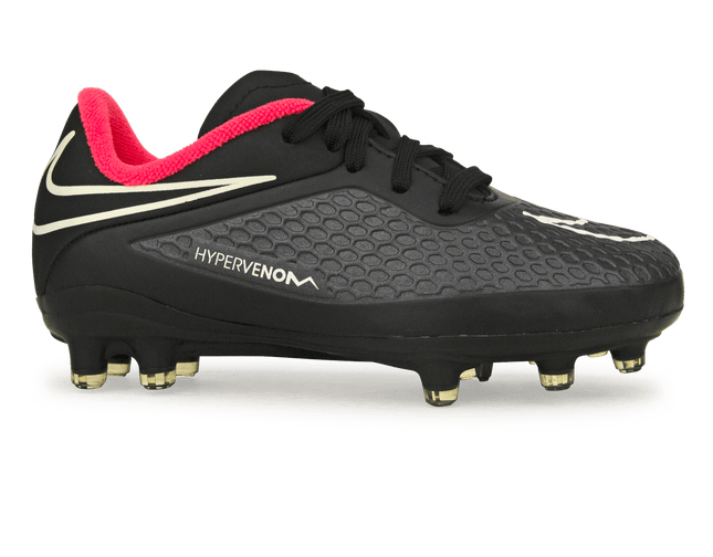Nike Kids Hypervenom Phelon FG Black/Hyper Punch – Azteca Soccer
