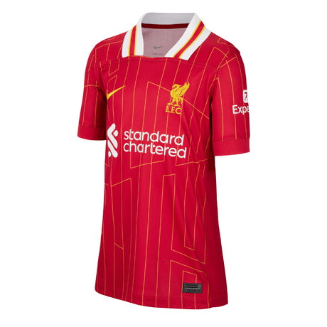 Nike Kids Liverpool FC Home Jersey 2024/25 Red/Yellow Front