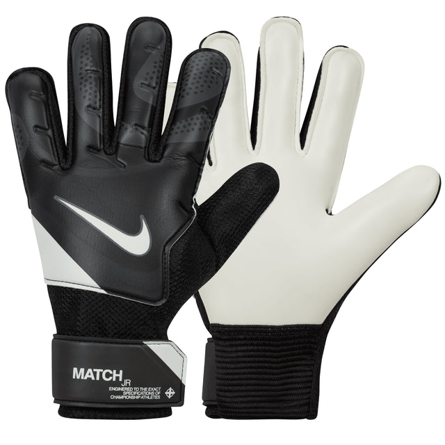 Nike Kids Match Goalkeeper Gloves Black/Dark Grey – Azteca Soccer