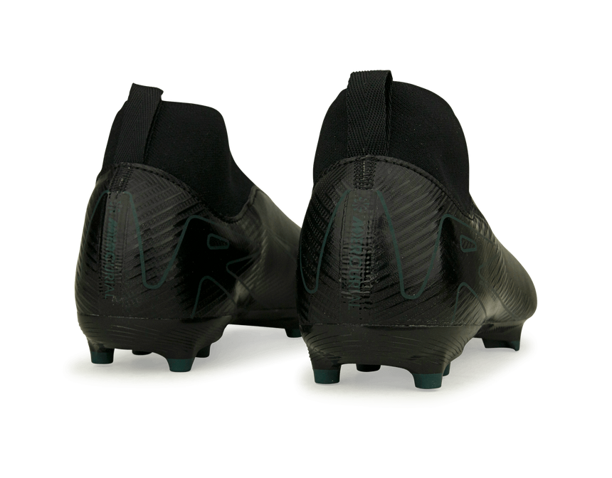 Nike Kids Zoom Mercurial Superfly 10 Academy FG/MG Black/Deep Jungle Rear