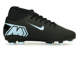 Nike Kids Zoom Mercurial Superfly 10 Club FG/MG Black/Ice Blue Side
