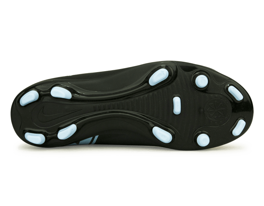 Nike Kids Zoom Mercurial Superfly 10 Club FG/MG Black/Ice Blue Sole