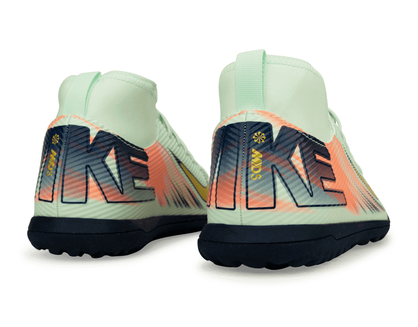 Nike Kids Mercurial SuperFly 10 Club MDS 009 TF Barely Green/Metallic Gold Rear