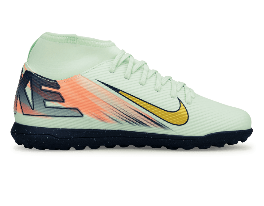 Nike Kids Mercurial SuperFly 10 Club MDS 009 TF Barely Green/Metallic Gold Side
