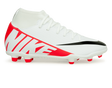 Nike Kids Zoom Mercurial Superfly 9 Club FG/MG White/Red