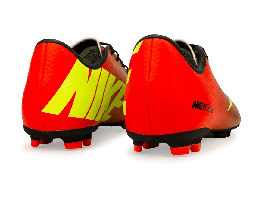 Nike Kids Mercurial Victory IV FG Soccer Cleats Sunset/Total Crimson Heel