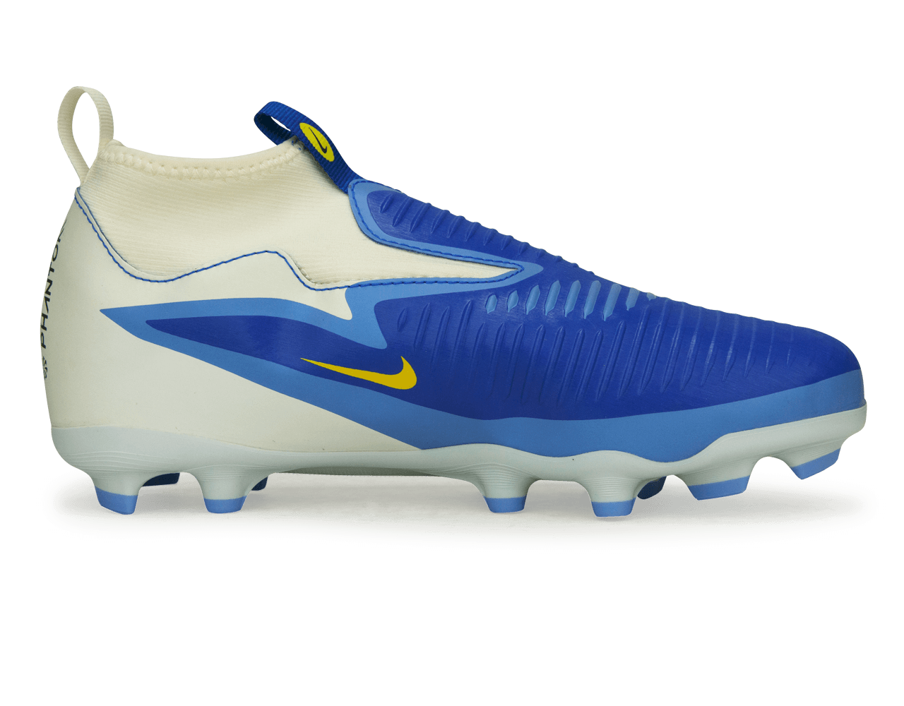 Nike Kids Phantom 6 High Academy FG LV8 Racer Blue/Dark Obsidian Side