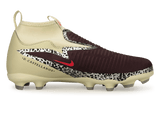 Nike Kids Phantom 6 High Academy FG/MG NU3 Soccer Cleats Burgundy/Fossil/Red Side