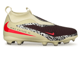 Nike Kids Phantom 6 High Academy FG/MG NU3 Soccer Cleats Burgundy/Fossil/Red