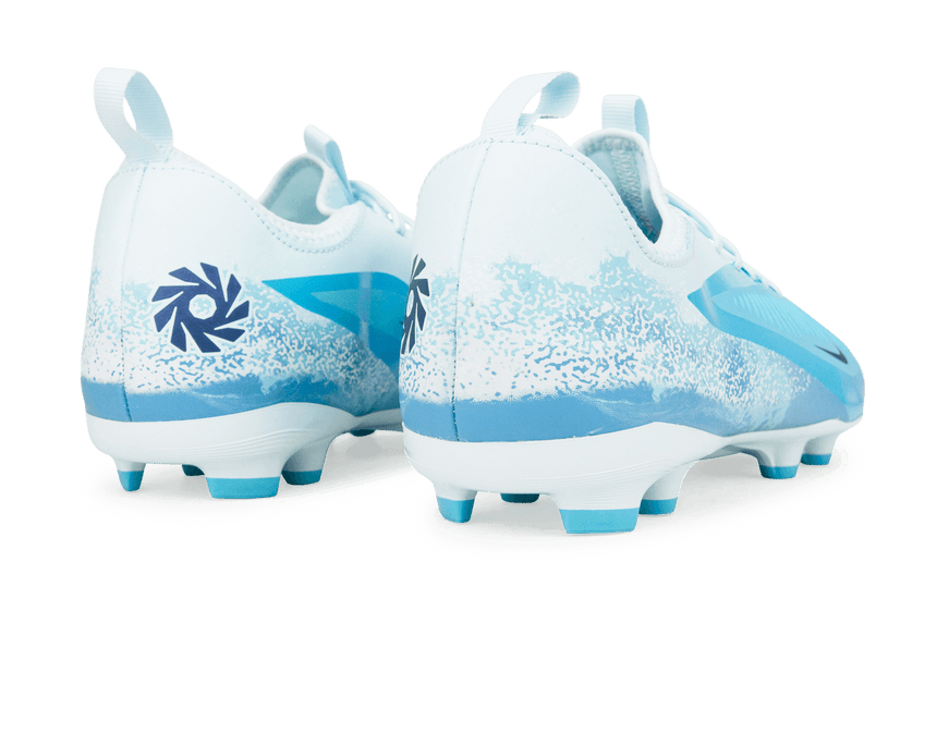 Nike Kids Phantom 6 Low Academy FG/MG Erling Haaland Baltic Blue/Glacier Blue Heel
