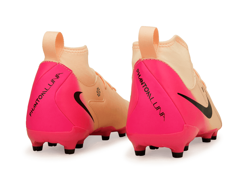 Nike Kids Phantom Luna II Academy FG/MG Crimson Tint/Pink Blast Heel