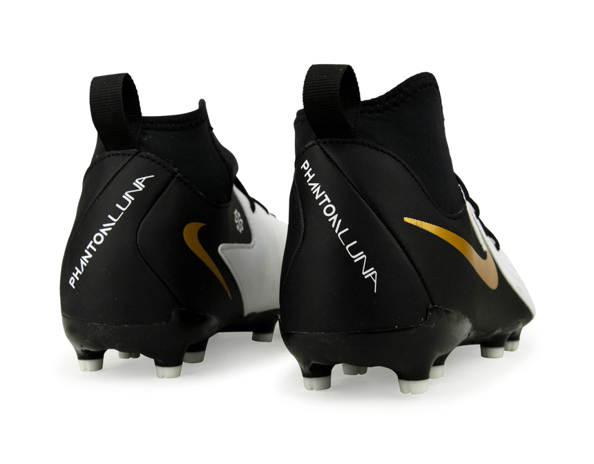 Nike Kids Phantom Luna II Academy FG White/Black/Gold Rear
