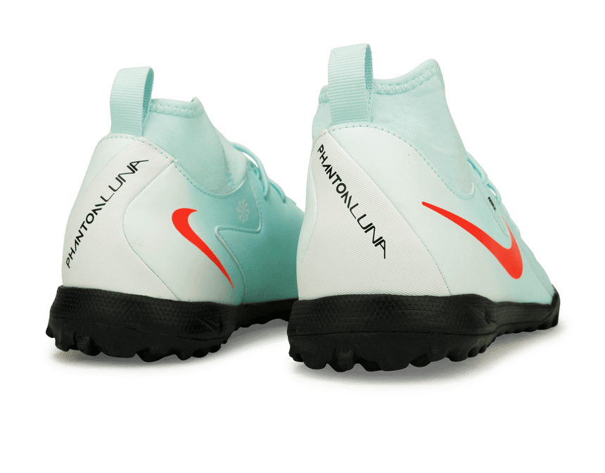 Nike Kids Phantom Luna II Academy TF Mint/Red Rear