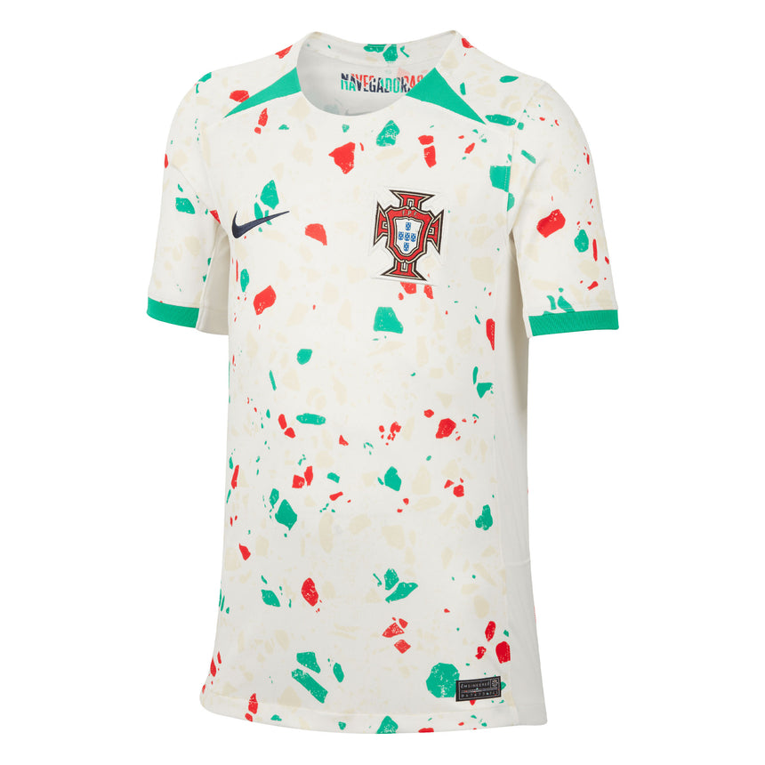 Nike Kids Portugal 2023/24 Away Jersey Sail/Green Front