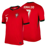 Nike Kids Portugal 2024/25 Home Jersey w/ Ronaldo #7 Printing Both