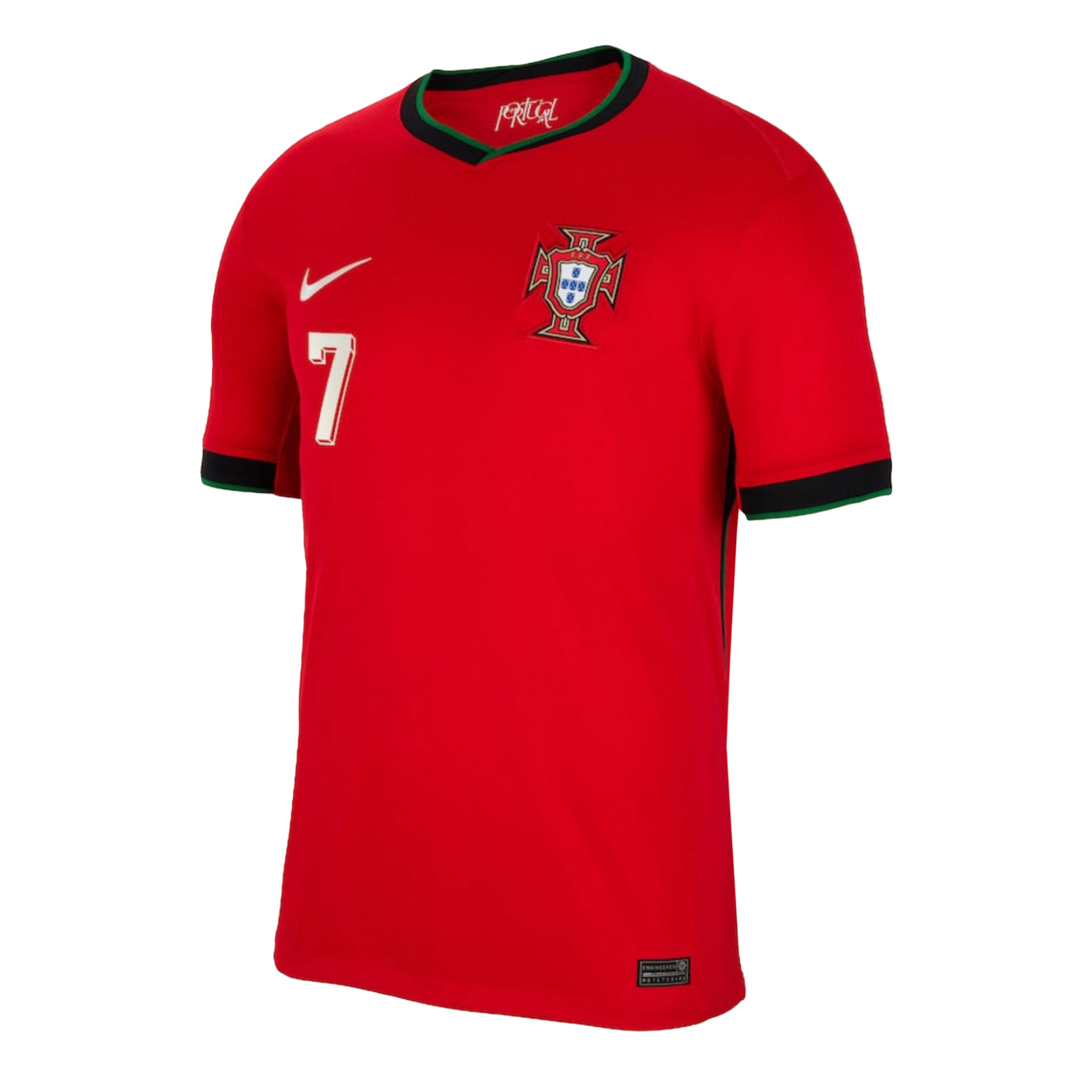 Nike Kids Portugal 2024/25 Home Jersey w/ Ronaldo #7 Printing Front