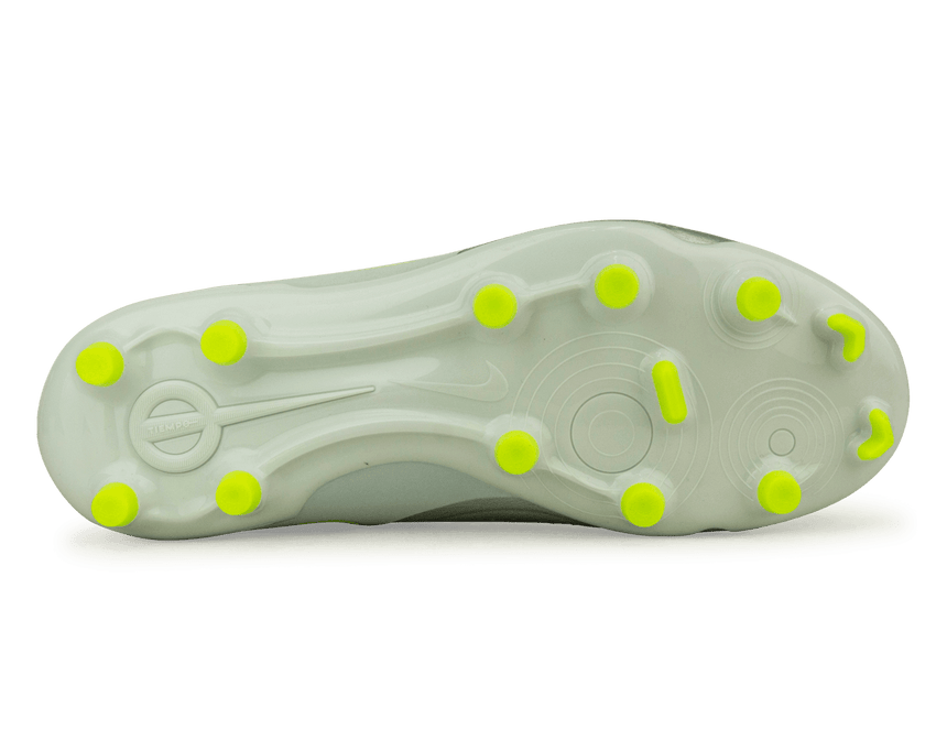 Nike Kids Tiempo Legend 10 Academy FG/MG Silver/Black/Volt Sole