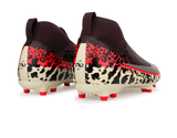Nike Kids United 003 Zoom Mercurial Superfly 10 Academy FG/MG Soccer Cleats Burgundy Crush/Metallic Silver Heel