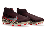 Nike Kids United 003 Zoom Mercurial Superfly 10 Academy FG/MG Soccer Cleats Burgundy Crush/Metallic Silver Together