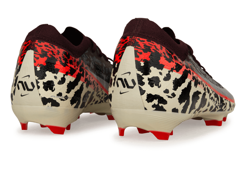 Nike Kids United 003 Zoom Mercurial Vapor 16 Pro FG Soccer Cleats Burgundy/Metallic Silver Heel