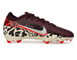 Nike Kids United 003 Zoom Mercurial Vapor 16 Pro FG Soccer Cleats Burgundy/Metallic Silver Side