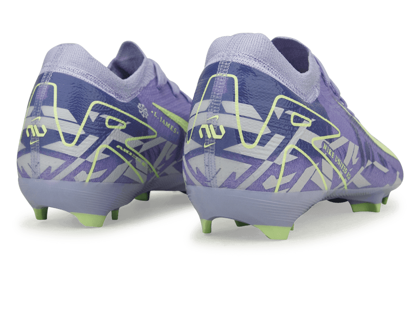 Nike Kids United Mercurial Vapor 16 Pro FG Purple Agate/Barely Volt Rear