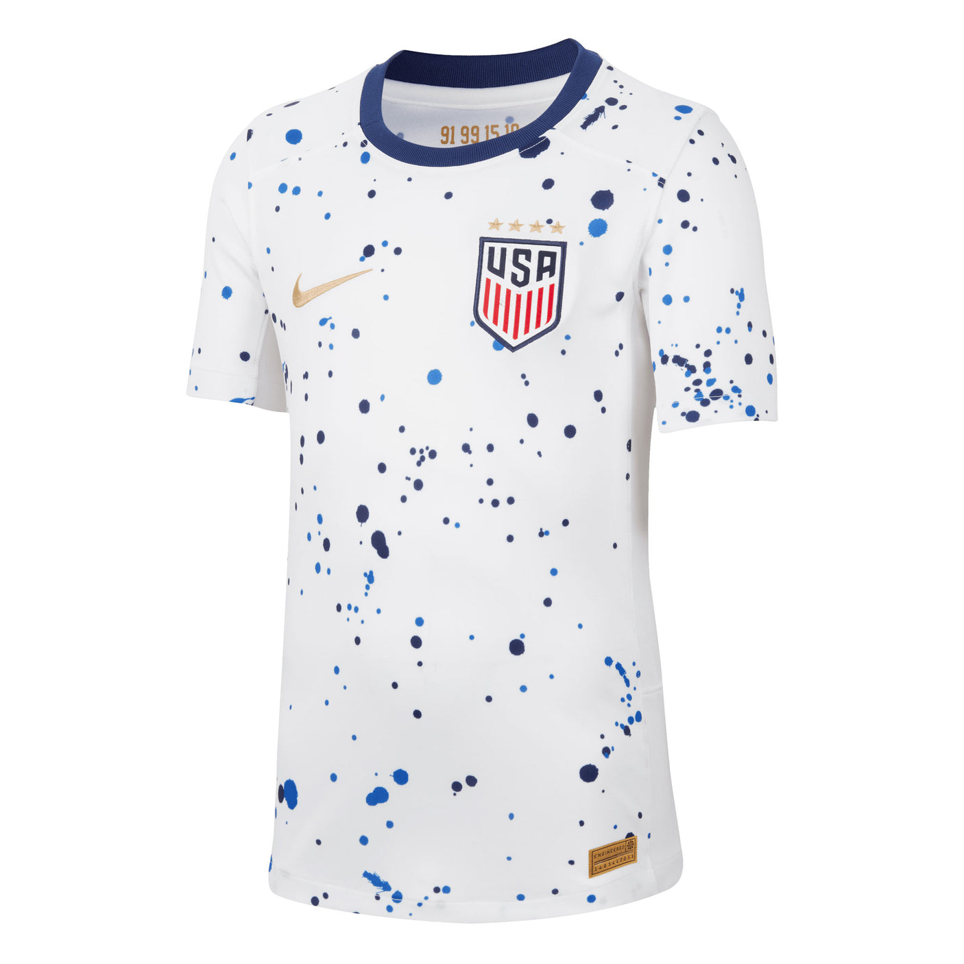 Nike Kids USA 2023/24 Home Jersey White/Blue Front