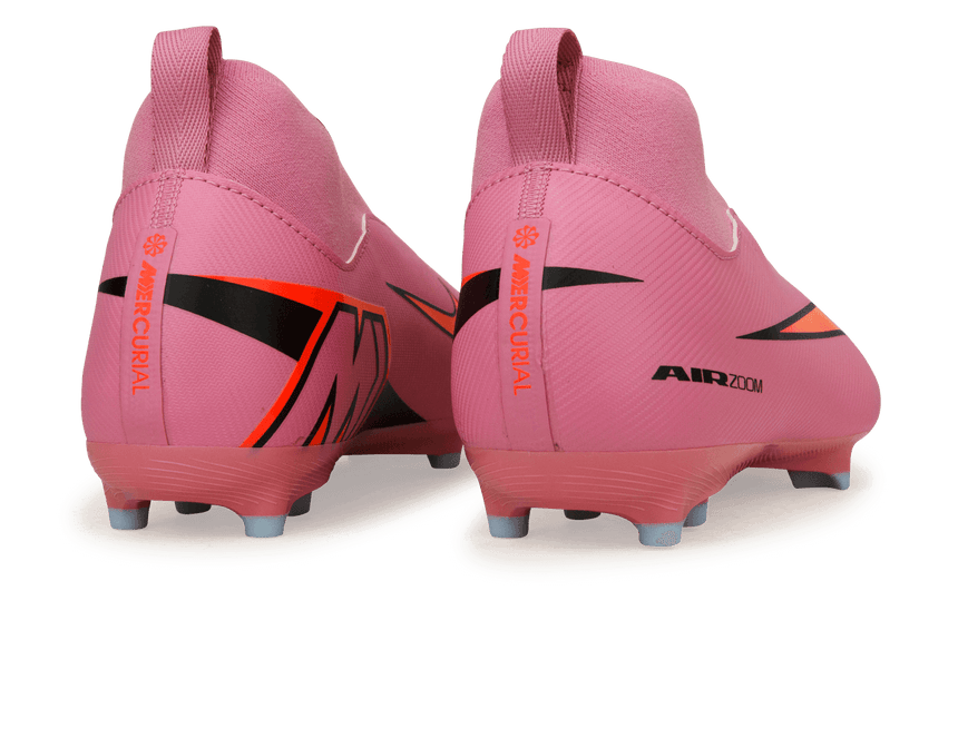 Nike Kids Zoom Mercurial Superfly 10 Academy FG/MG Magic Flamingo/Black Rear