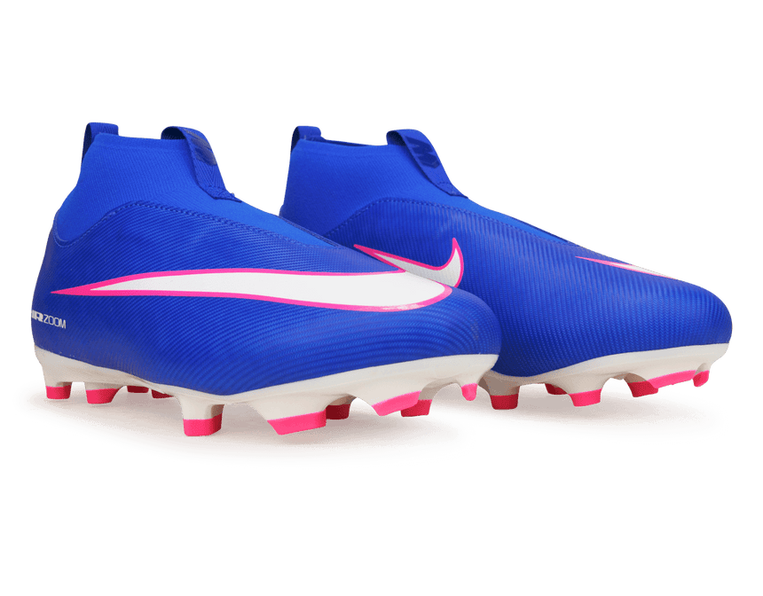 Nike Kids Zoom Mercurial Superfly 10 Academy FG/MG Racer Blue/White Together